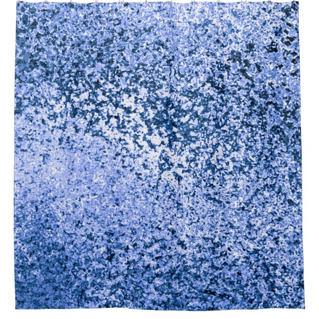 Cortina de ducha abstracta azul (Anverso)