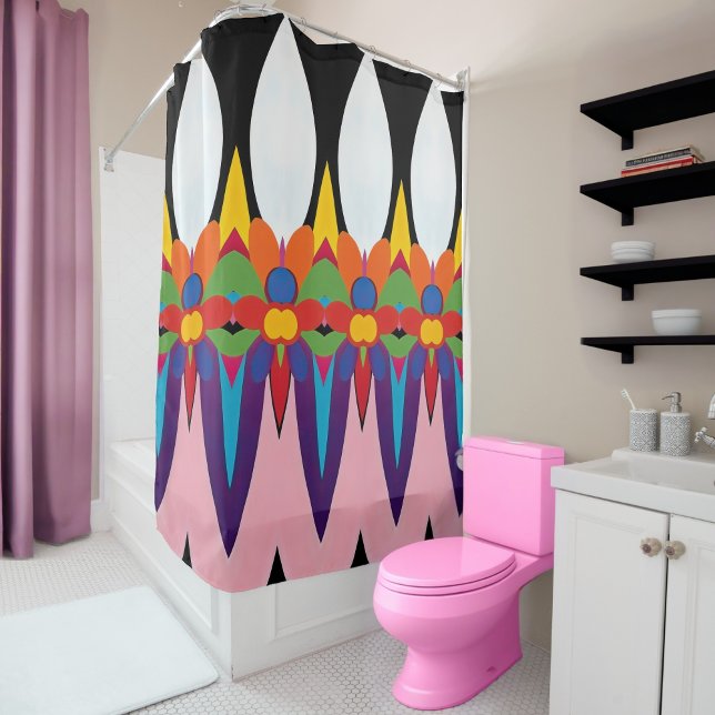 Cortina De Ducha Abstracto Celebración Floral (Subido por el creador)