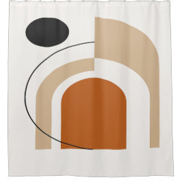 Cortina De Ducha Abstracto Contemporáneo 