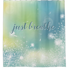 Cortina De Ducha ACABO DE RESPIRAR Dandelion Cita moderna Turquesa