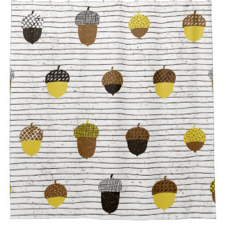 Cortina De Ducha Acorns de otoño: Vibes de época