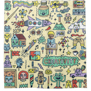 Cortina De Ducha Actividades De Creatividad Divertido Personalizado