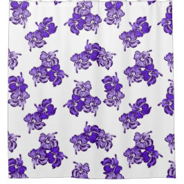 Cortina De Ducha Acuarela Hibiscus Hawai Tropical