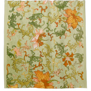 Cortina De Ducha Adorno Chino Antiguo Jones Flores