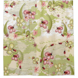 Cortina De Ducha Adventure Ditsy Ladybirds