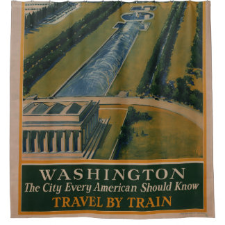 Cortina De Ducha Afiche de viaje de Washington DC