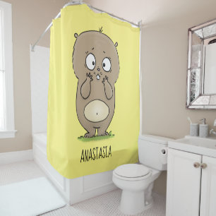 Cortina De Ducha Afortunadamente adorable personalizado de hámster 