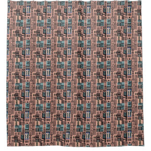 Cortina De Ducha África Patrón de manto arte moderno abstracto 2