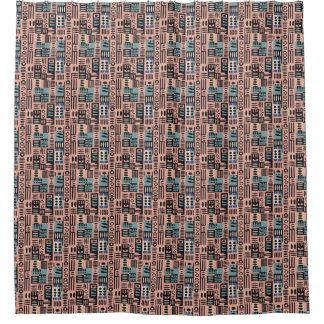 Cortina De Ducha África Patrón de manto arte moderno abstracto 2