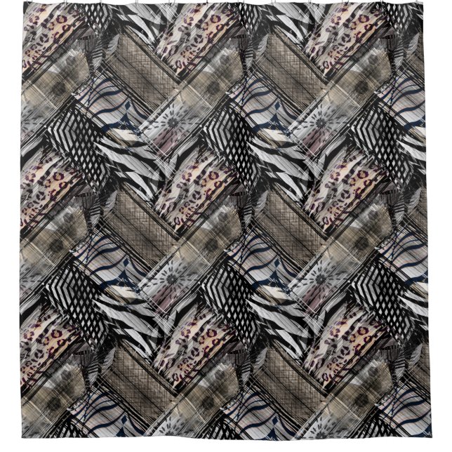 Cortina De Ducha Africano, étnico. (Anverso)