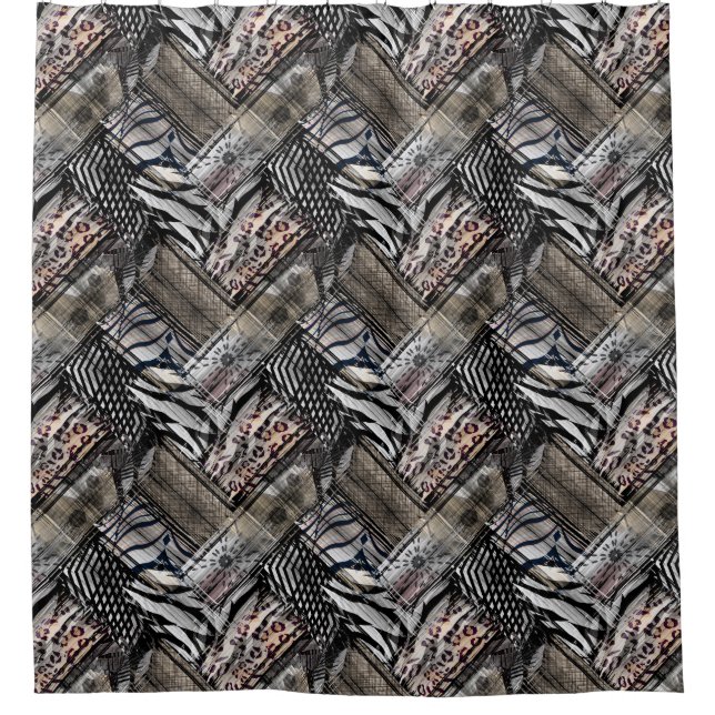 Cortina De Ducha Africano, étnico. (Anverso)