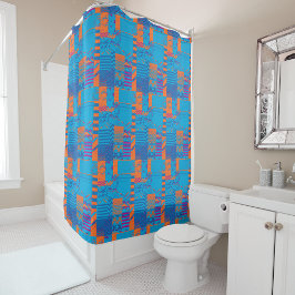 Cortina De Ducha Afrocentric Geometric Print Shower Curtain 