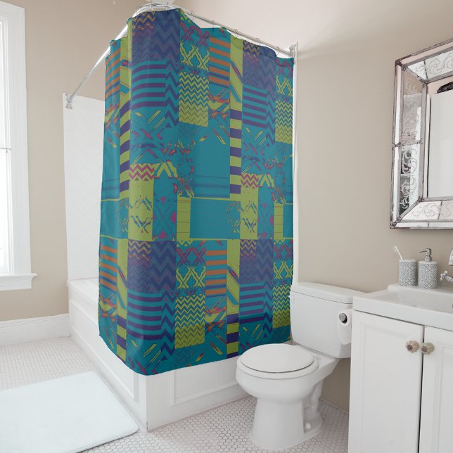Cortina De Ducha Afrocentric Geometric Print Shower Curtain  (Subido por el creador)