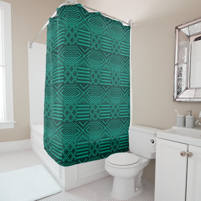 Cortina De Ducha Afrocentric Geometric Print Shower Curtain  (Subido por el creador)