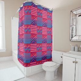 Cortina De Ducha Afrocentric Geometric Print Shower Curtain 