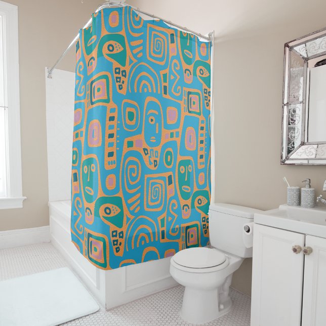 Cortina De Ducha Afrocentric Geometric Shower Curtains (Subido por el creador)