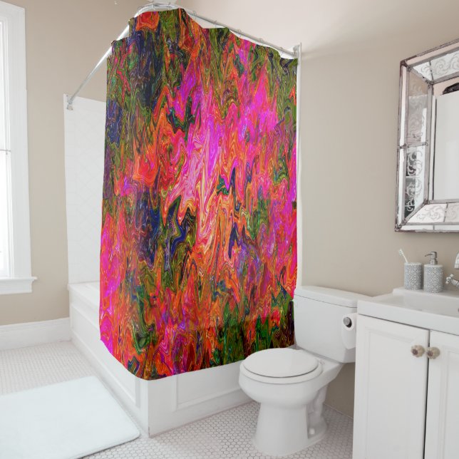 Cortina De Ducha Agilizado psicodélico de luz negra......... (In situ)
