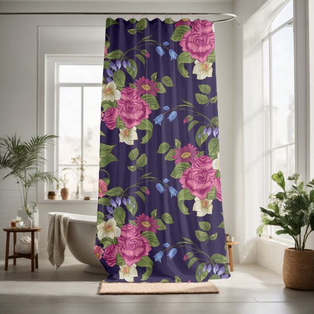 Cortina De Ducha Agradable decoración floral y llamativa (Subido por el creador)