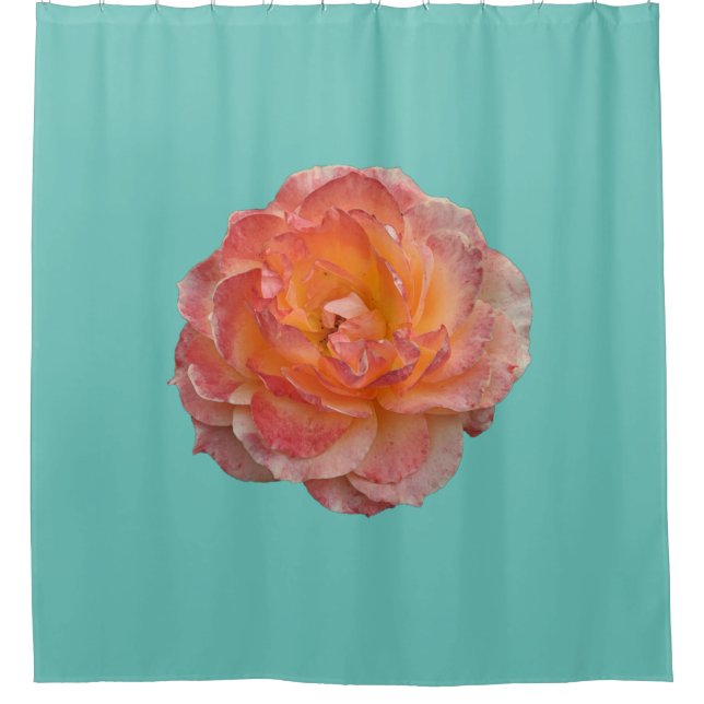 Cortina De Ducha Agradable naranja peony (Anverso)