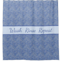 Cortina de ducha Agua azul texto,