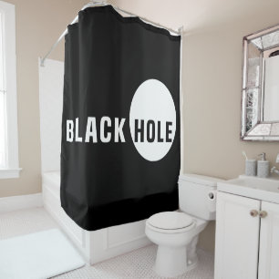 Cortina De Ducha Agujero negro para negro