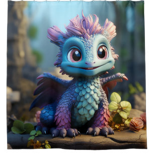 Cortina De Ducha Aiden, un caprichoso dragón