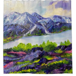 Cortina De Ducha Alaska Alpna Ama a las montañas y flores