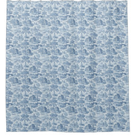 Cortina De Ducha Aldea Blue Toile