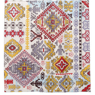 Cortina De Ducha Alfombra india, paisley mandala, yoga