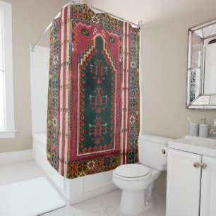 Cortina De Ducha Alfombra Oriental Antigua Kilim