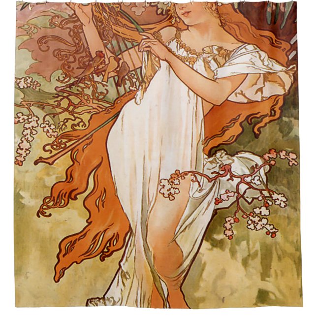 Cortina De Ducha Alfons Mucha - 1896 - Spring (Anverso)