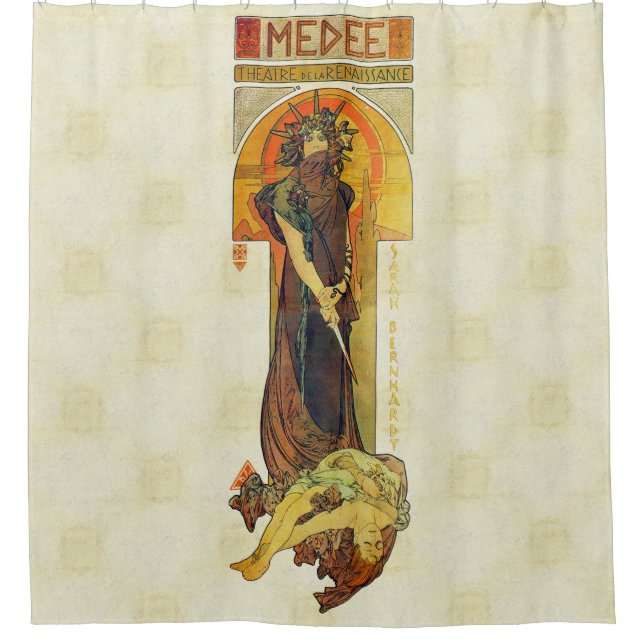 Cortina De Ducha Alfons Mucha Medea 1898 (Anverso)