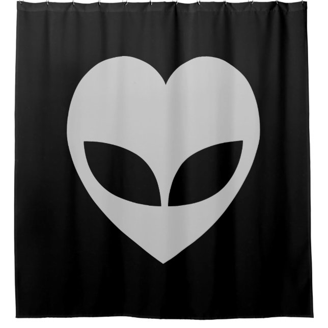 Cortina de ducha Alien Love Heart (Anverso)