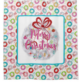 Cortina De Ducha Aluminio de navidad de amarre Navidades de Wreath 