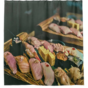 Cortina De Ducha Amante asiático del sushi