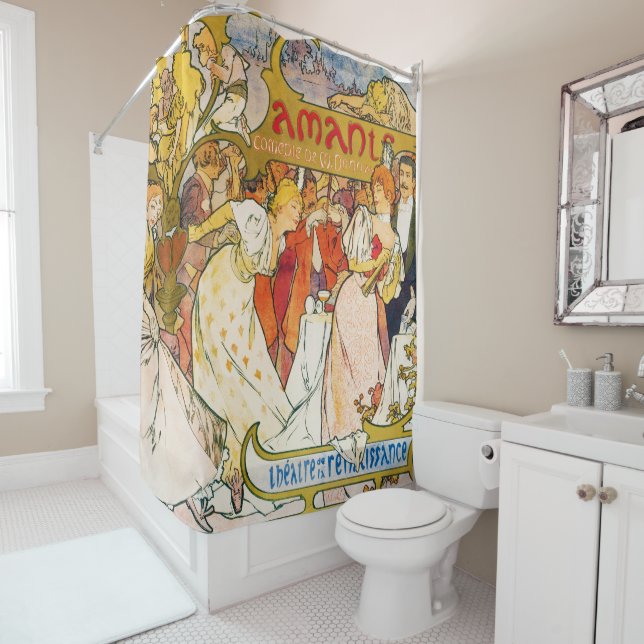 Cortina De Ducha Amantes, Alphonse Mucha (In situ)