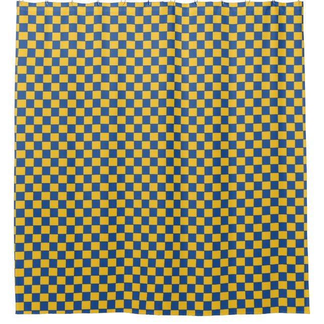 Cortina De Ducha Amarillo azul trenzado gráfico (Anverso)