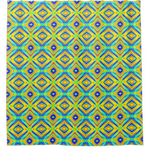 Cortina De Ducha Amarillo y azul