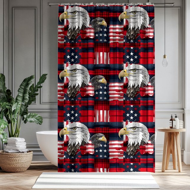 Cortina De Ducha American Pride Curtain Eagle & Flag Home Touch (American Pride Curtain Eagle & Flag Home Touch)