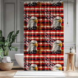 Cortina De Ducha American Spirit Curtain Eagle & Flag Décor Gift