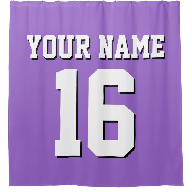 Cortina De Ducha Amethyst Purple White Sports Jersey Team Jersey (Anverso)