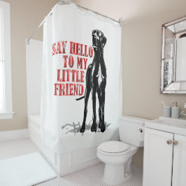 Cortina De Ducha Amigo Perro Gran Danés Decoración Baño