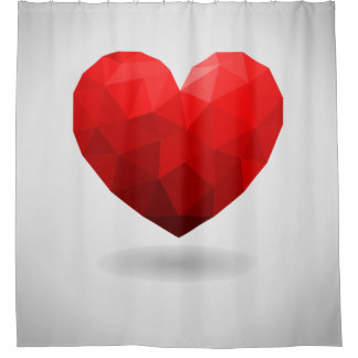 Cortina De Ducha Amor corazón bajo polinismo valentina