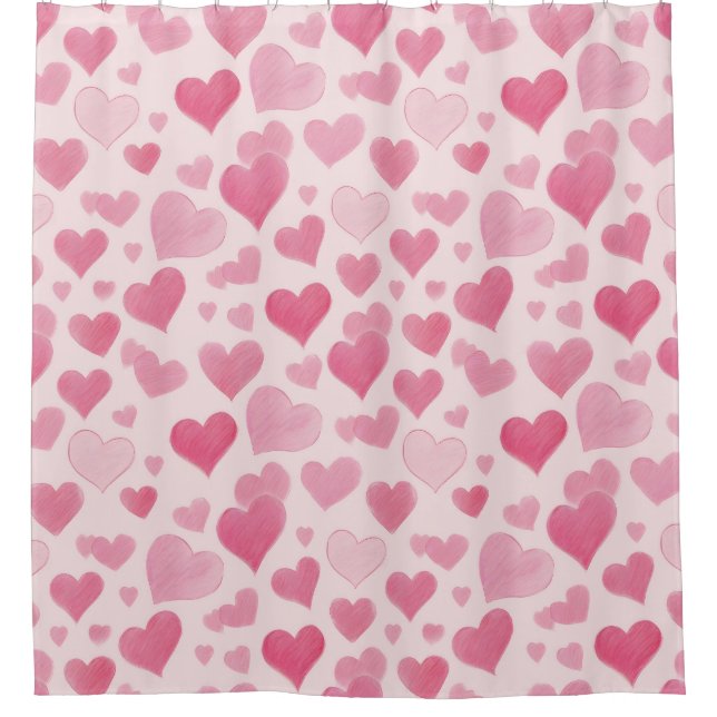 Cortina De Ducha Amor rosa (Anverso)