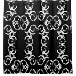 Cortina De Ducha Amora 5 Blanco y negro