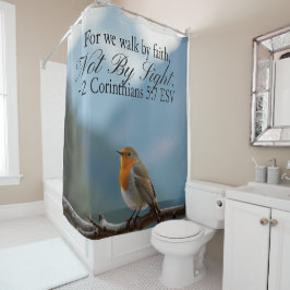 Cortina De Ducha Andar por fe y no por vista 2 Corintios 5:7