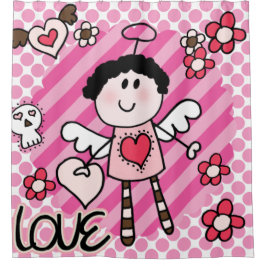 Cortina De Ducha Ángel del amor del dibujo animado