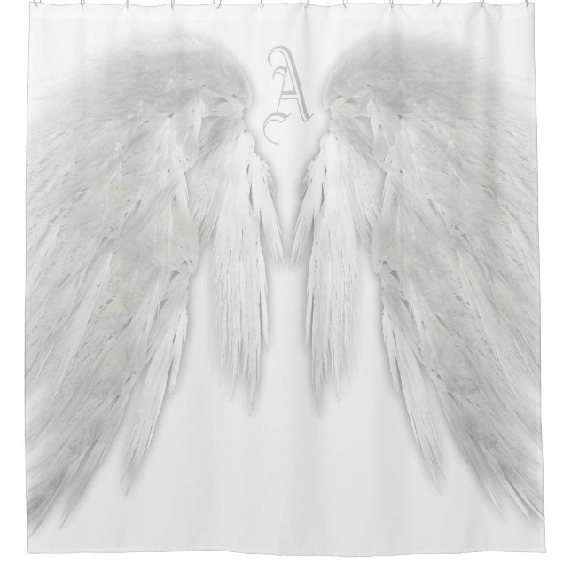 Cortina De Ducha ANGEL WINGS Monograma Blanco (Anverso)