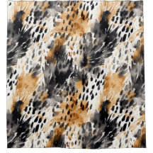 Animal de leopardo negro de crema blanca