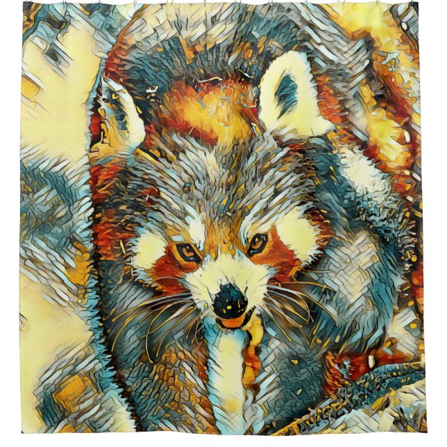 Cortina De Ducha AnimalArt_RedPanda_002 (Anverso)